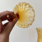 Vintage Amber Empoli Glass Apothecary Jar