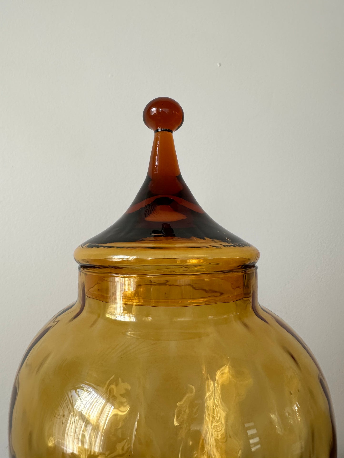 Amber Italian Empoli Apothecary Jar