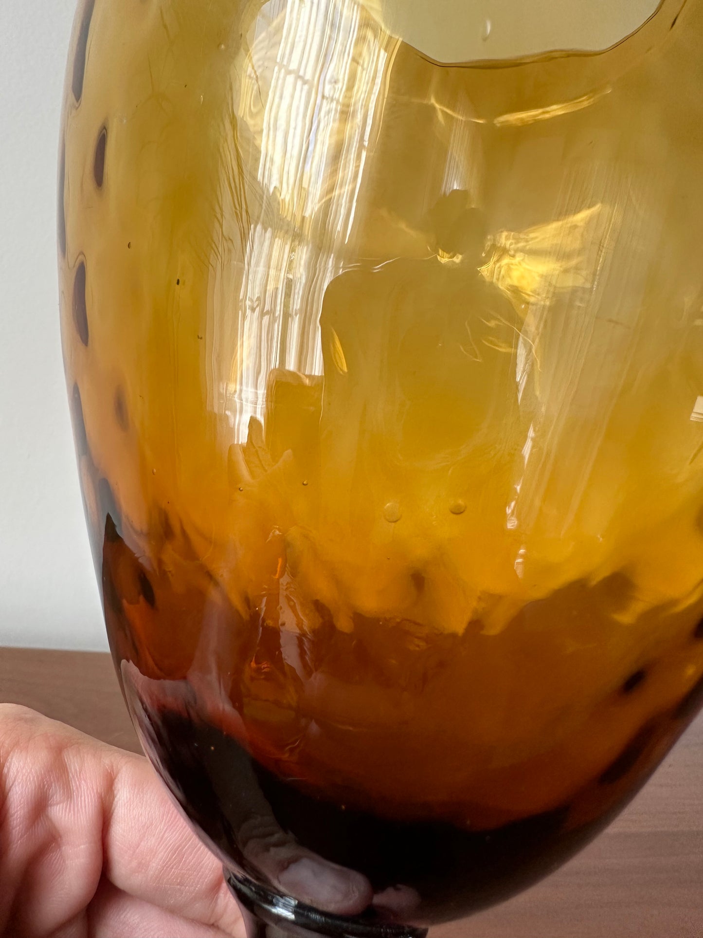 Amber Italian Empoli Apothecary Jar