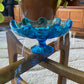 Viking Glass Mid-Century Blue Compote