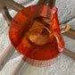 Viking Glass Co. Persimmon Color Dish w/ Handle