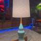 1950s Kron Turquoise Blue Table Lamp
